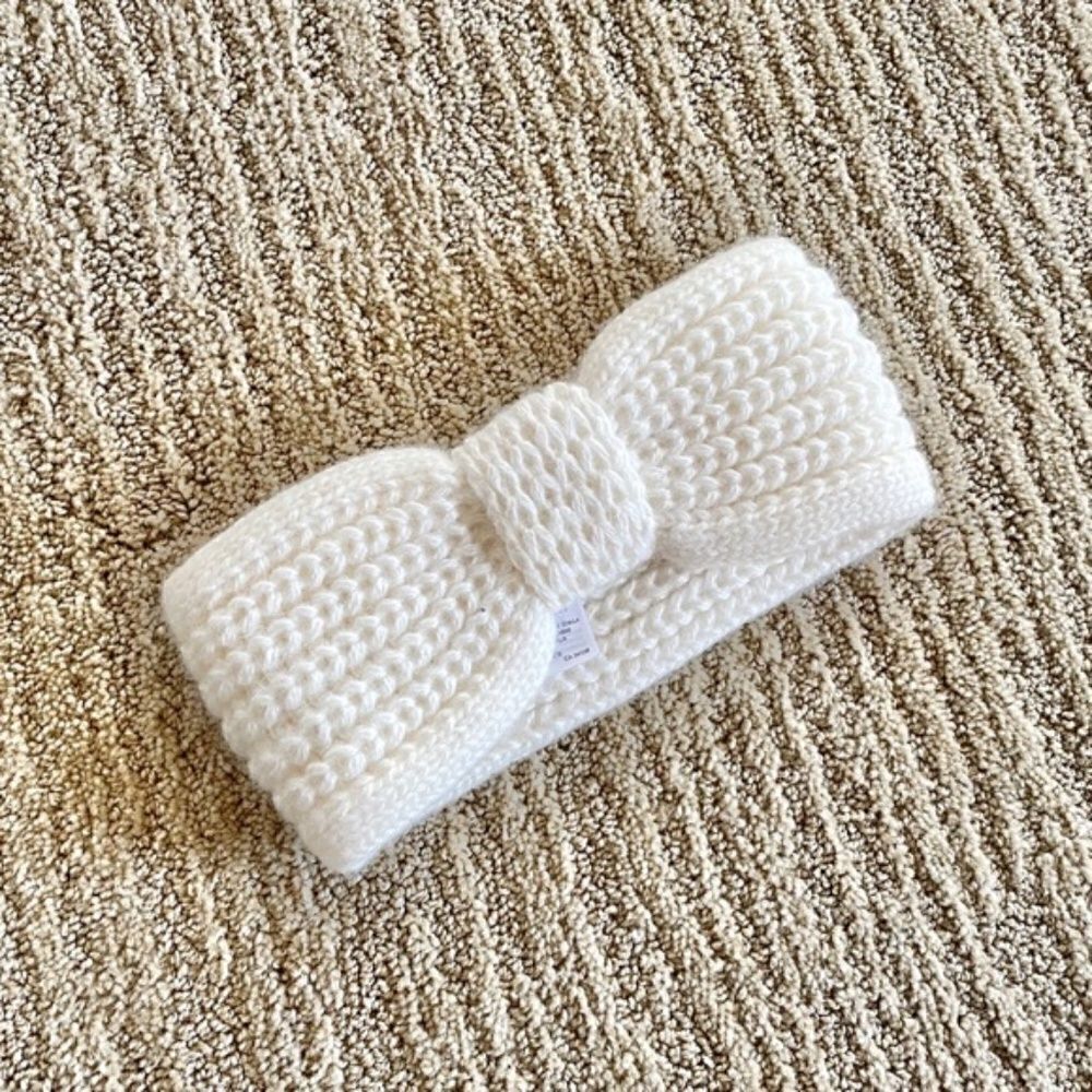 ❄️ French Connection Woven Bow Winter Headband